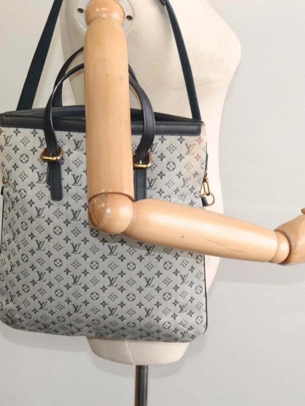 LOUIS VUITTON Monogram Mini Fran?oise Tote Bag 2way Blue M92208 LV Auth KD446
